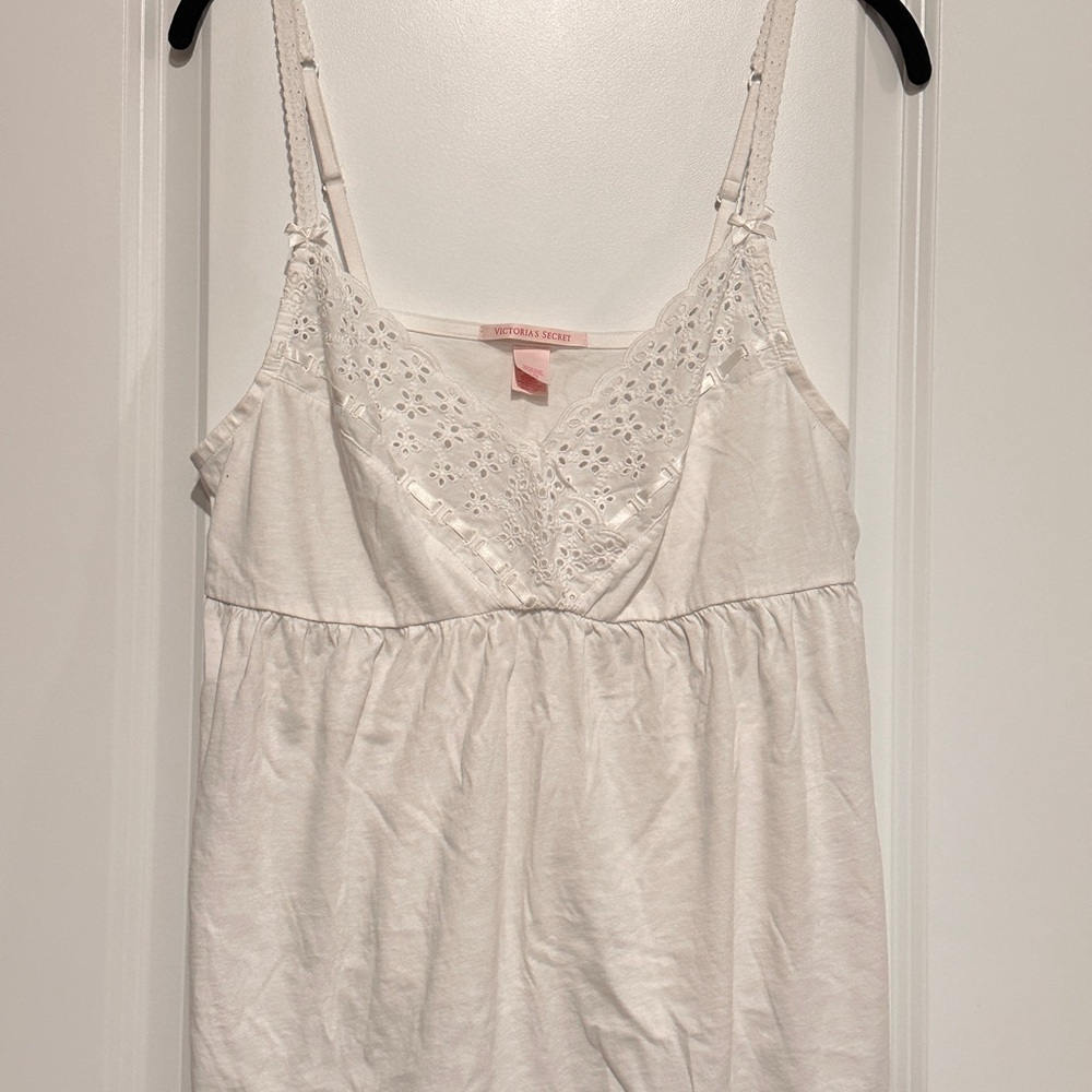 Victoria's Secret Babydoll White Eyelet Sleepwear Set